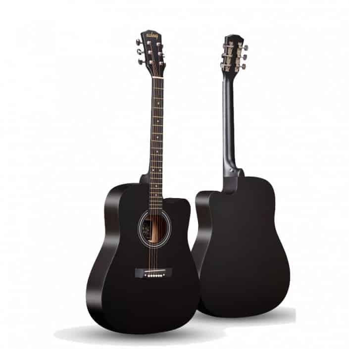 guitarra negra de 38 pulgadas