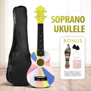 juguete de plástico instrumentos musicales ukelele verde ukelele asiático