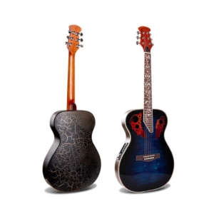Guitarra de fibra de vidrio azul