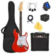 Kit de guitarra eléctrica roja de 39 pulgadas. Kit de guitarra eléctrica roja de 39 pulgadas.
