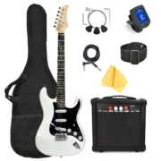 Kit de guitarra eléctrica blanca de 39 pulgadas. Kit de guitarra eléctrica blanca de 39 pulgadas.